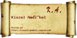 Kiszel Amábel névjegykártya